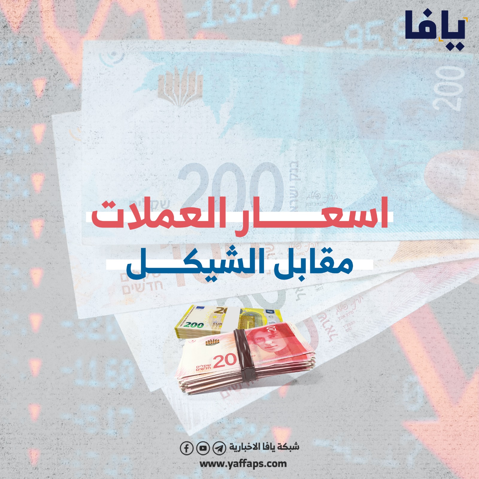 أسعار صرف العملات مقابل الشيكل | شبكة يافا الإخبارية